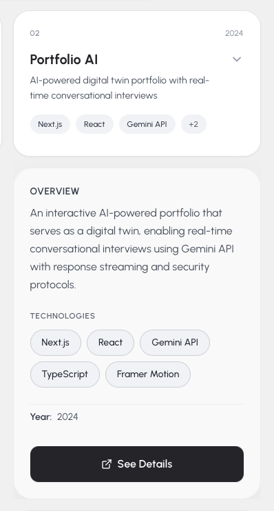 The AI system is also a normal explorable case-study entry